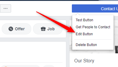 Here you can change your call to action button